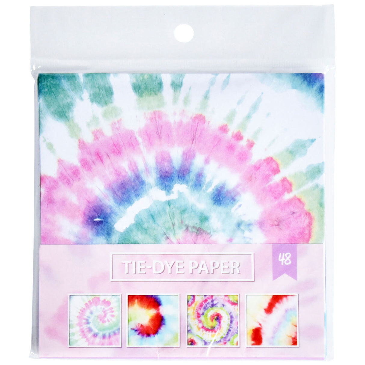 Farvet papir tie-dye design, 15x15cm