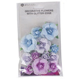 Papirblomster med glimmer