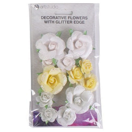 Papirblomster med glimmer