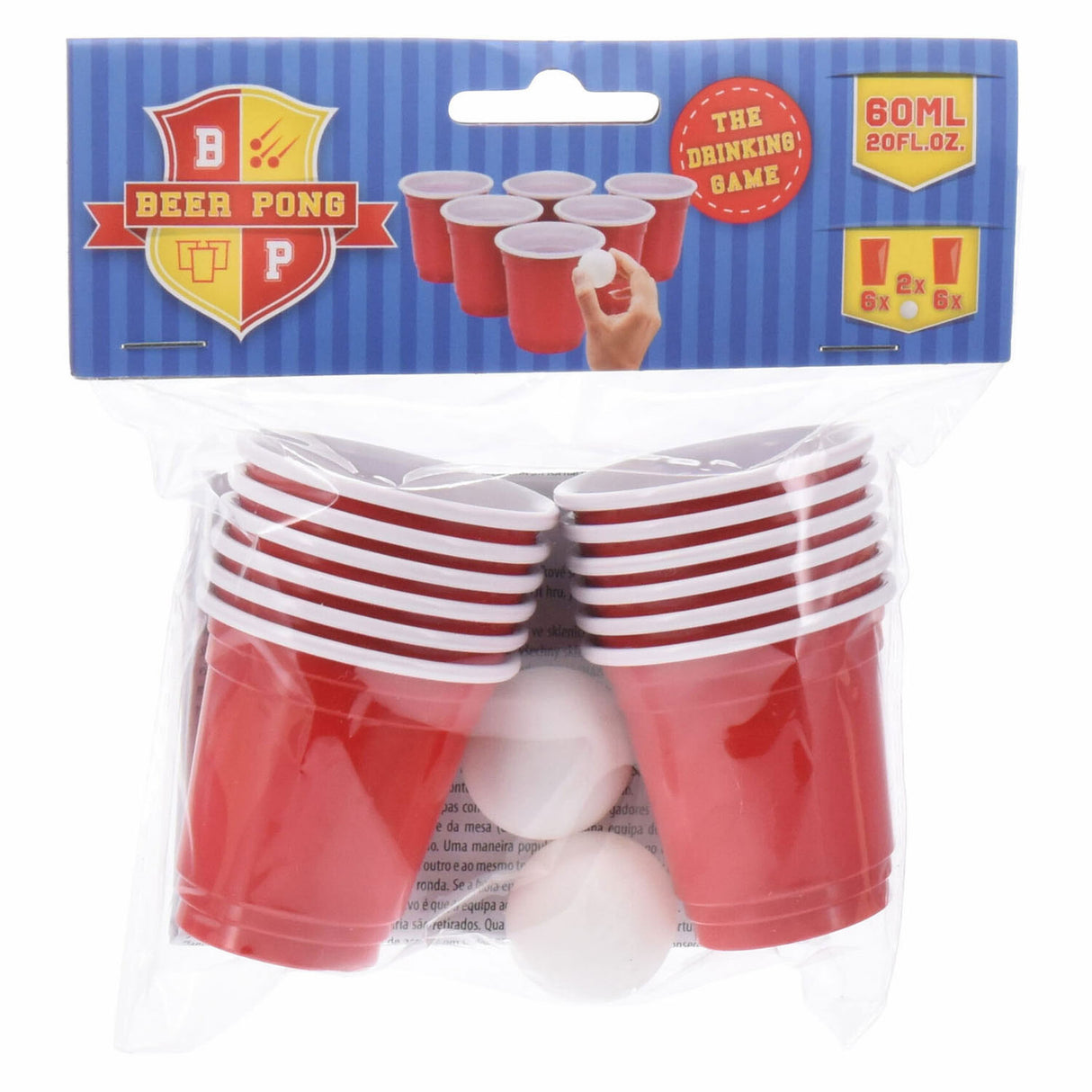 Beer pong spil sæt, 14 stk.