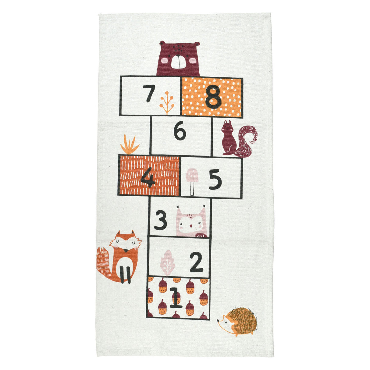 Koopman tæppe hopscotch skovdyr, 70x140cm