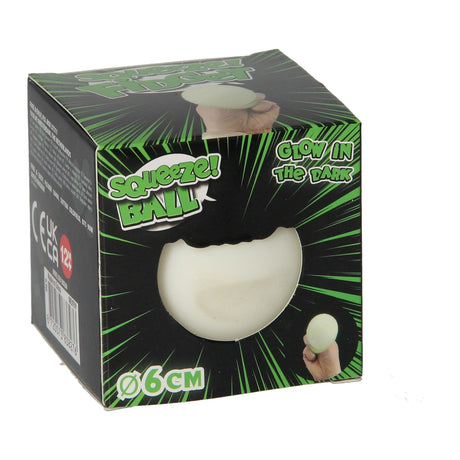 Squeeze ball glød i mørke, 6 cm