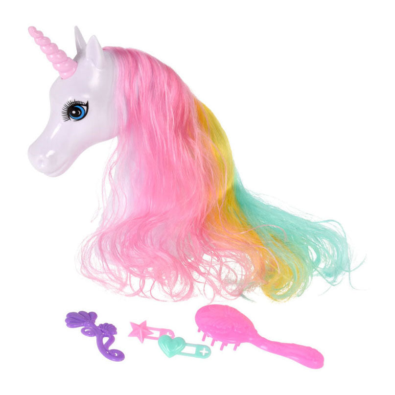 Unicorn hættehoved med 4 tilbehør