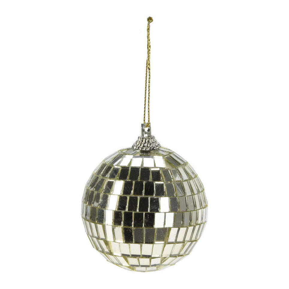 Spejl disco kugle champang guld, 6cm