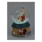 Hyggelig vandbold med julemand med LED, 4,5 cm