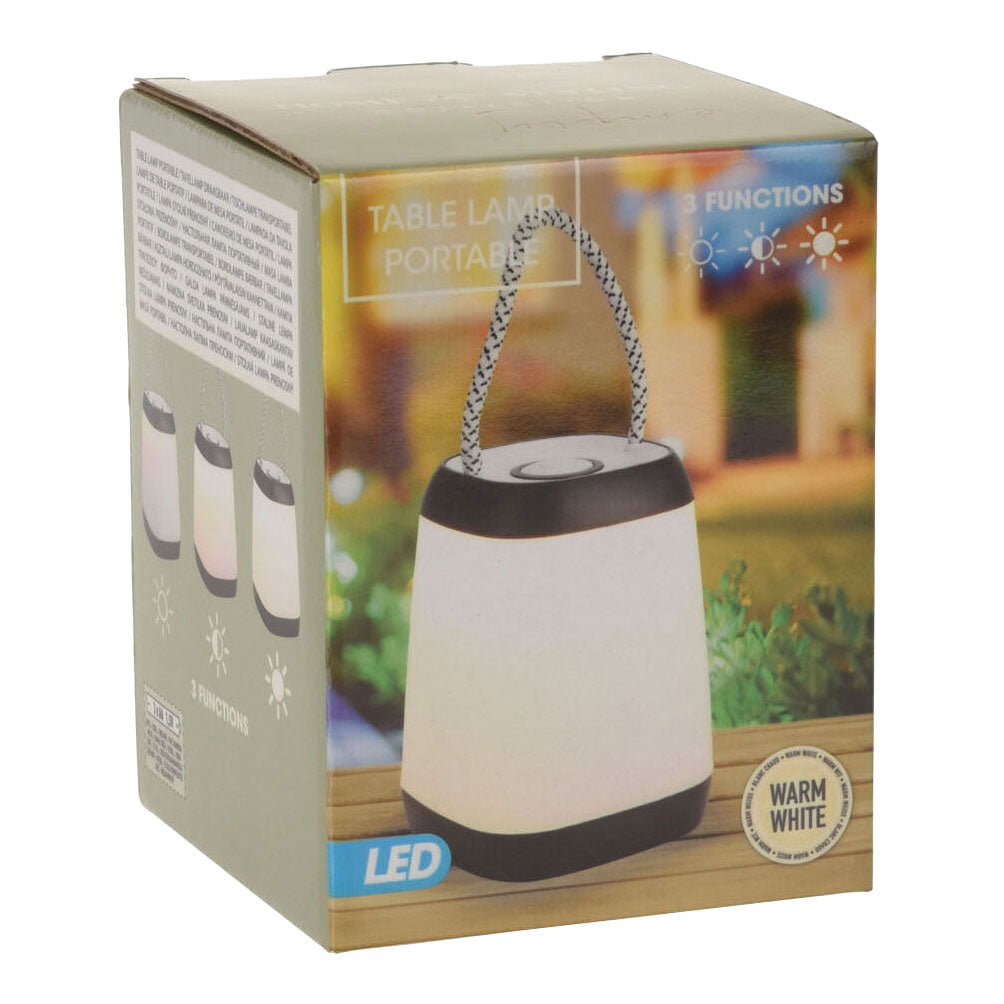 Home styling bordlampe bærbar LED sort 9x12cm