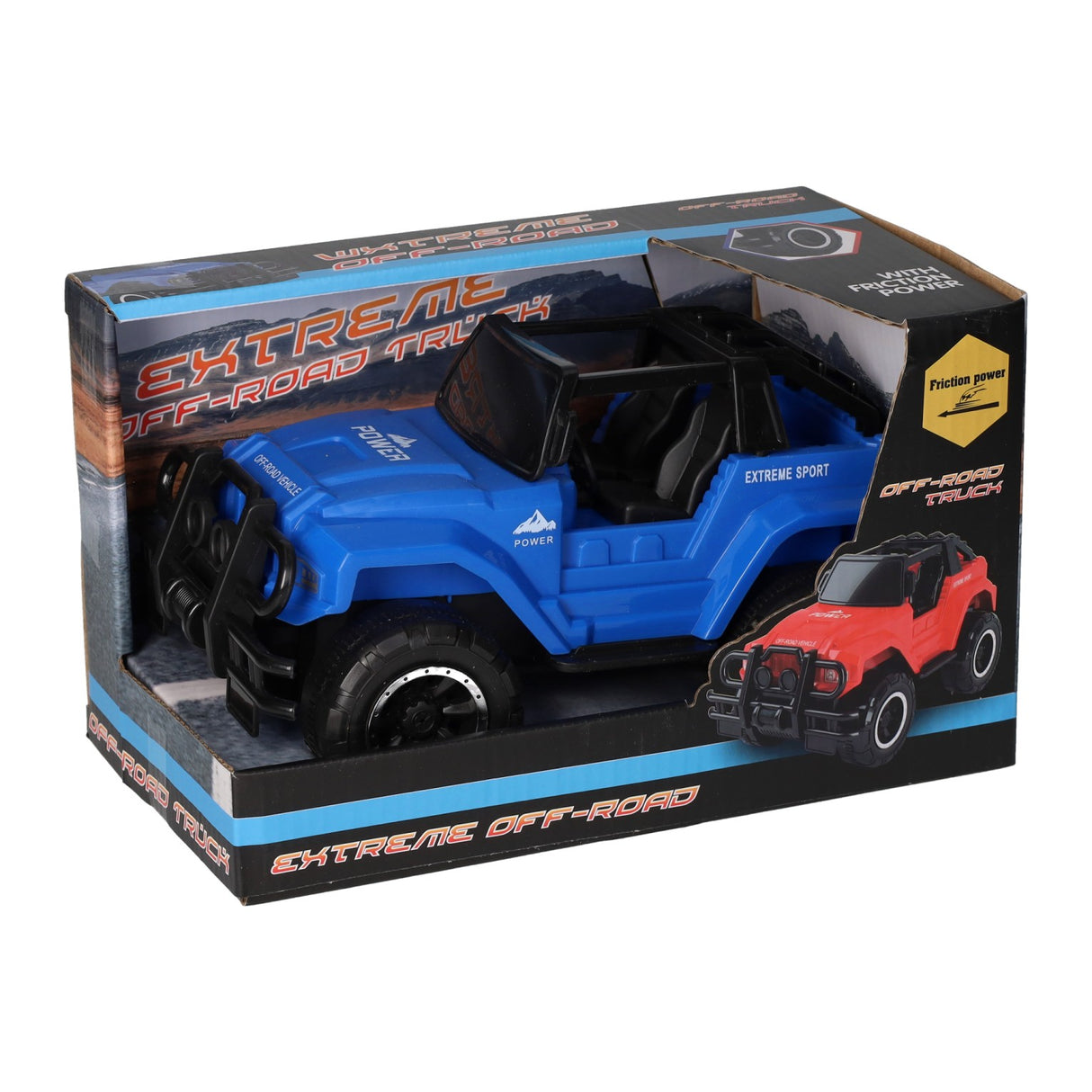 Friktionsjeep 4x4 off the road, 21cm