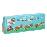 Traktor med trailer brun vogn