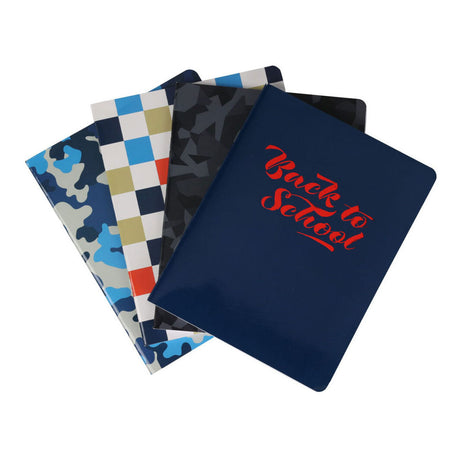 Skolen notebooks print, 4 stk.