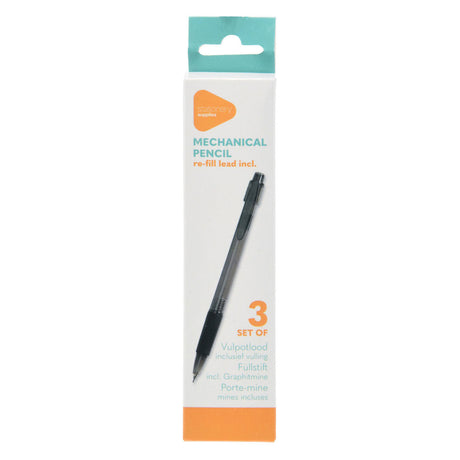 Mekaniske blyanter inkl. refill, 3 stk.