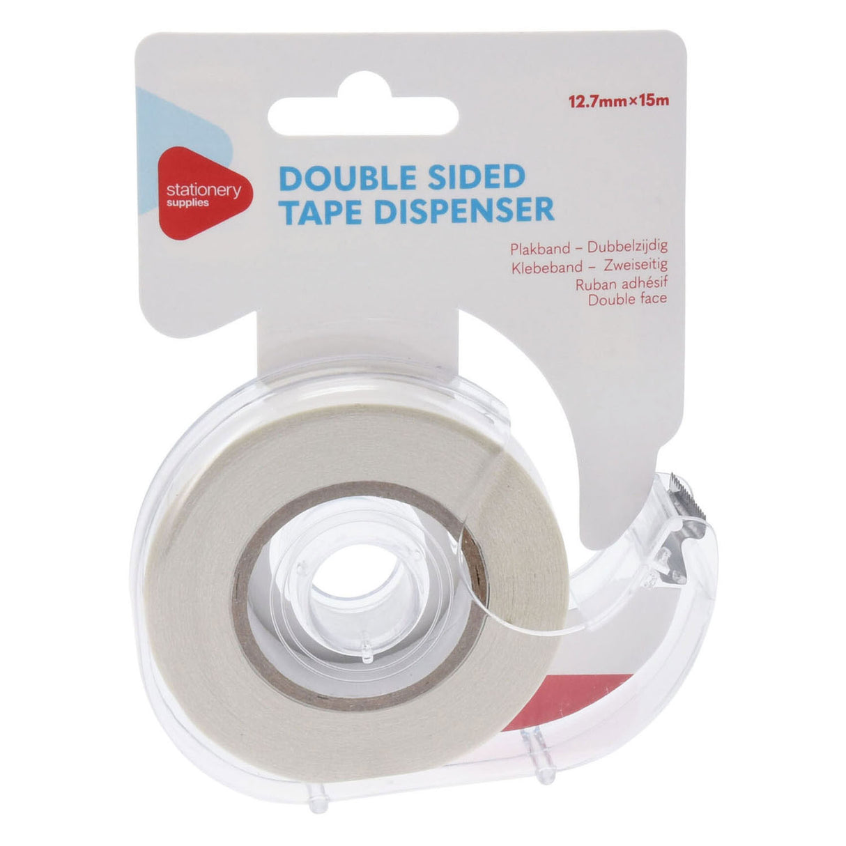 Selvklæbende tapeholder med dobbeltklæbende tape