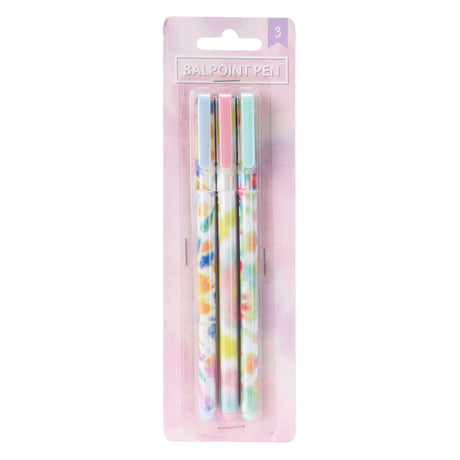 Kuglepen tie dye print, 3 stk.