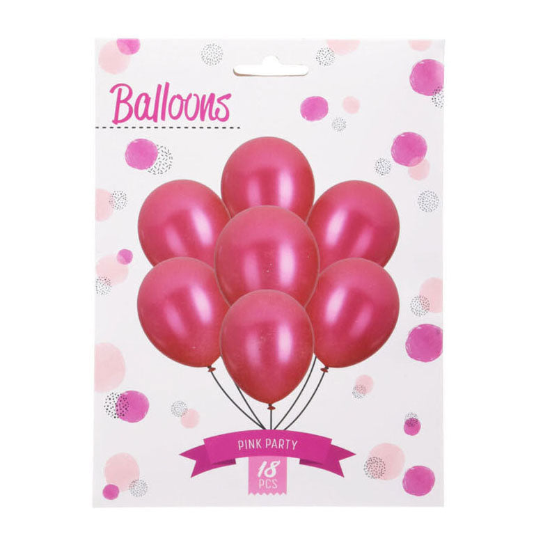 Balloner lyserød, 18 pcs.