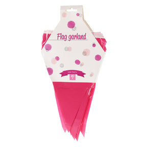 Lyserød buntinglinie med 20 flag, 10 m