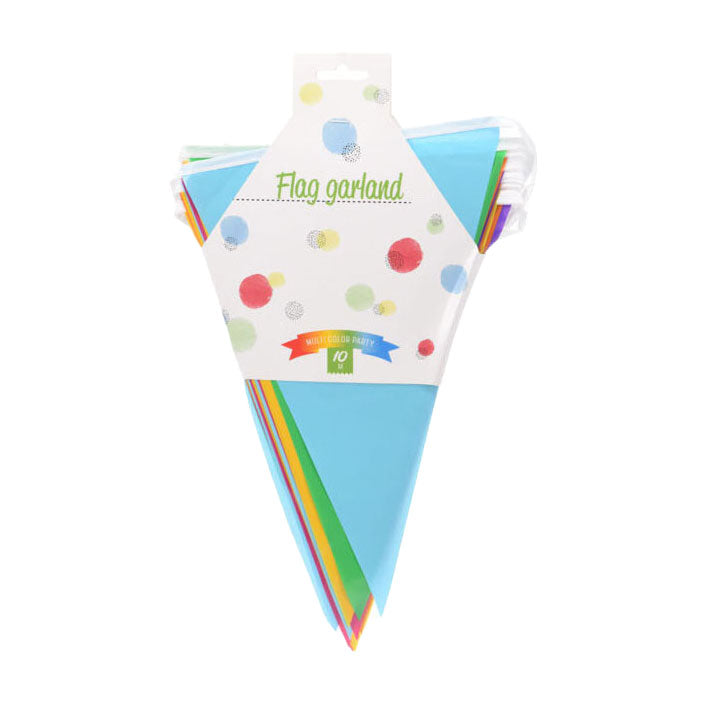 Flaglinie Multifarver med 20 flag, 10 m