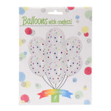 Balloner med Confetti Multi Color, 8 stk.