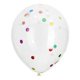 Balloner med Confetti Multi Color, 8 stk.