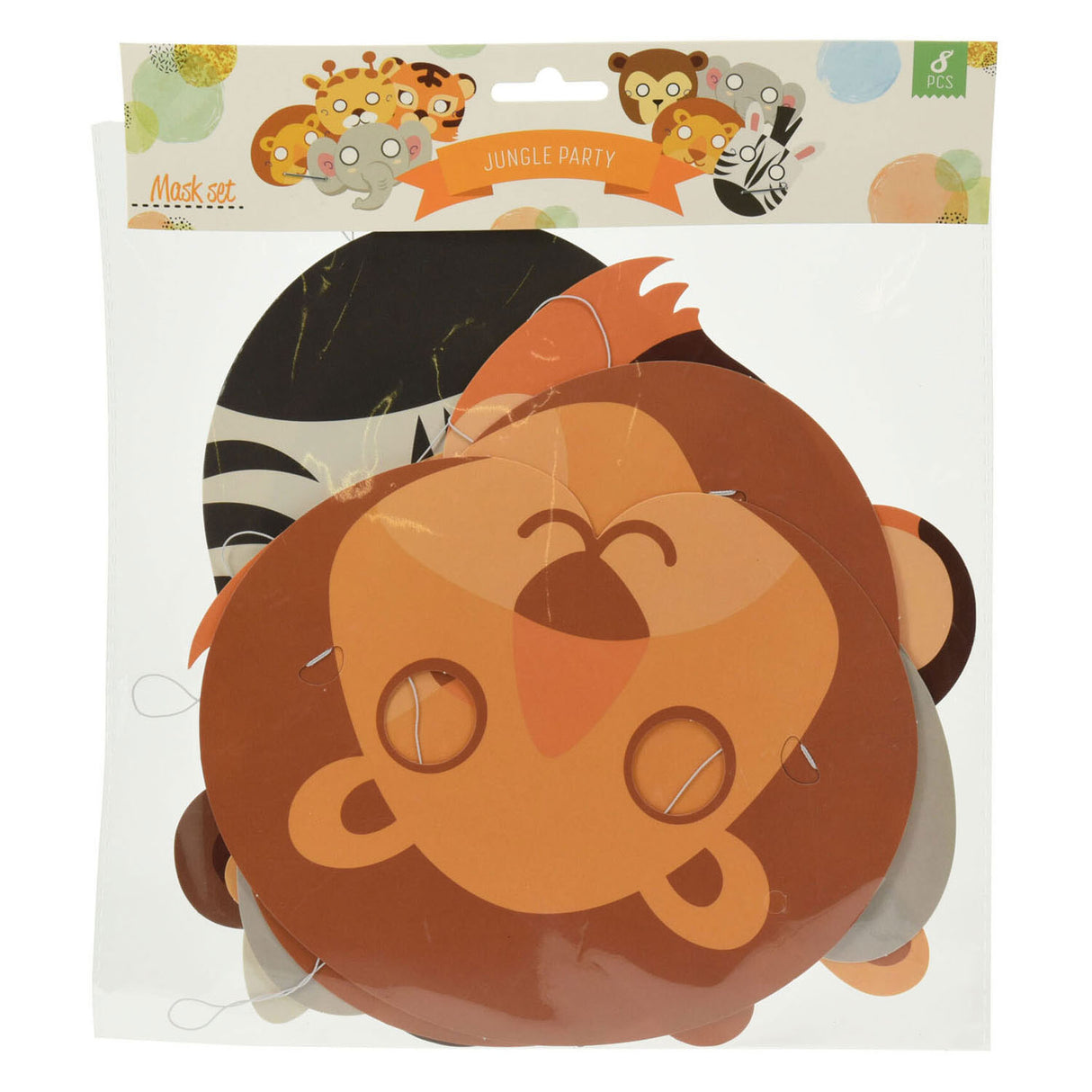 Mask Jungle Paper Set, 8 stk.