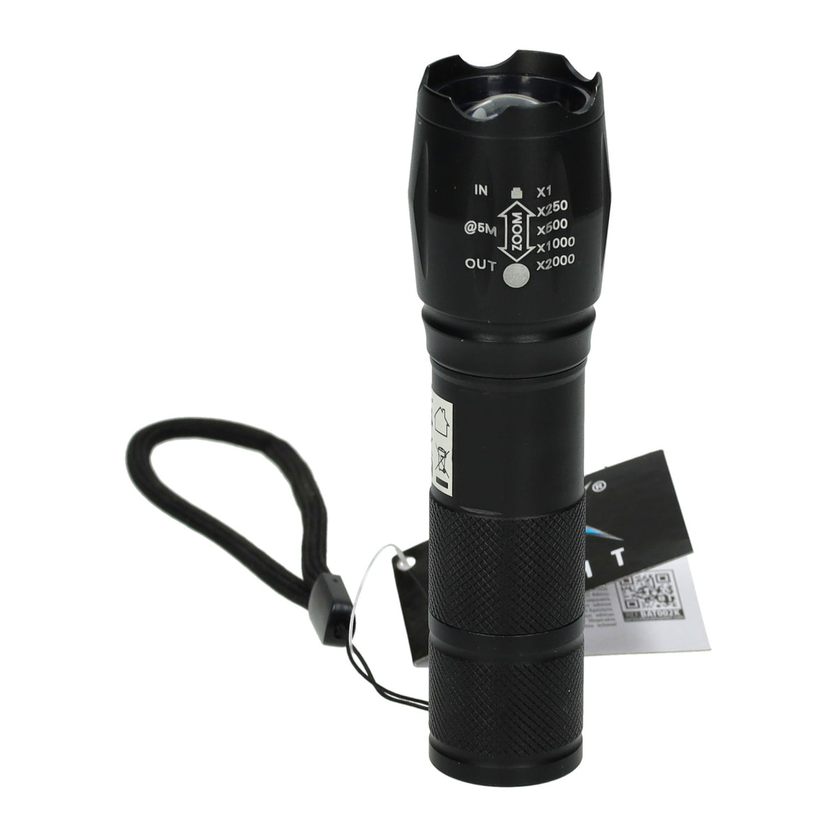 Lommelygte sort, 13 cm