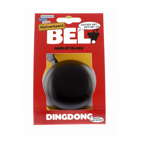 Cykelklokke ding-dong stål 80 mm sort