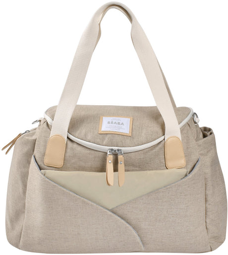 Béaba sydney ii ammetaske 21 l - pusletaske med udfoldelig pusleplads - 100 % genanvendt polyester med GRS-certifikat - isotermisk sidelomme og suttetaske - fastgørelse af barnevogn og trolley - grå beige