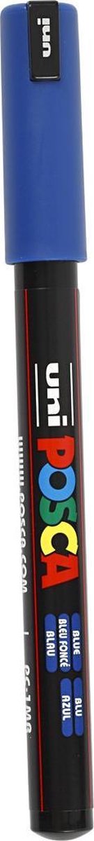 Uni posca markør pc-1mr mørkeblå - ekstra fin 0,7mm