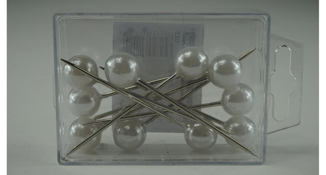 Pushpins white 15mm 10stk