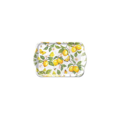 Ambiente dienblad melamine 13x21 cm fresh lemons wit