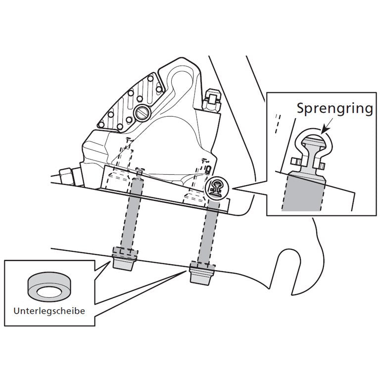 Shimano kaliber fikseringsbolt type c til bagerste flad montering