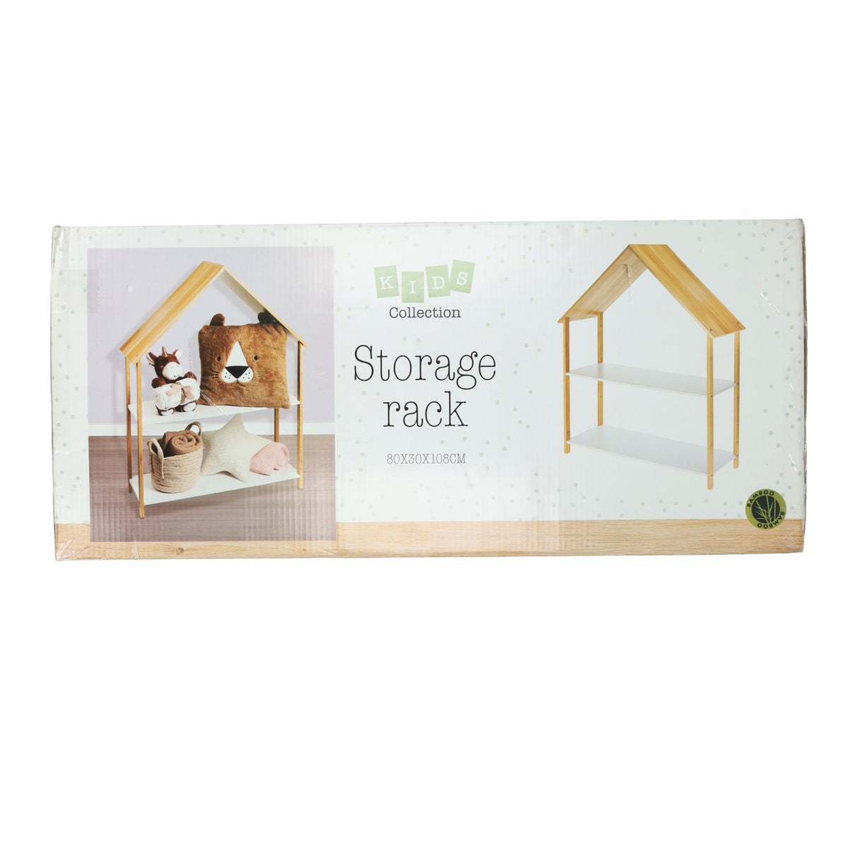 Opbergrek kinderkamer in huisvorm