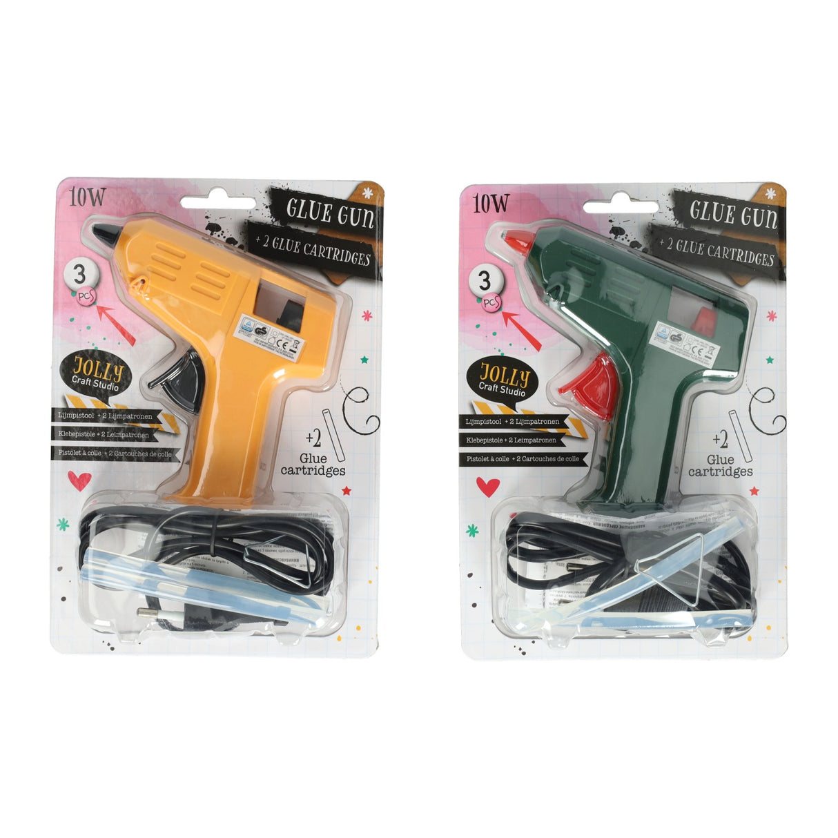 Lijmpistool 10 watt met 2 lijmpatronen