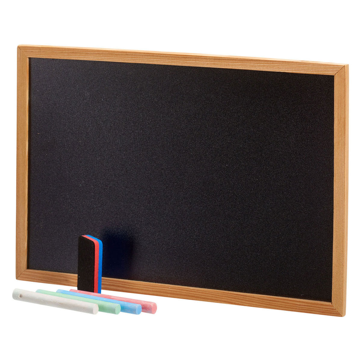Krijtbord 21x30cm met 4 krijtjes en spons
