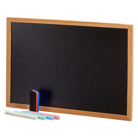 Krijtbord 21x30cm met 4 krijtjes en spons