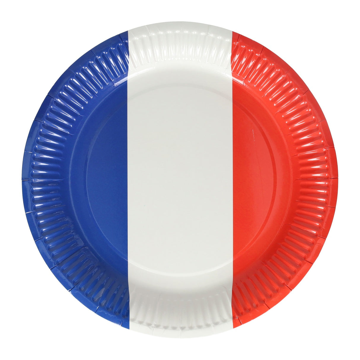Papieren bord 23cm nederlandse franse vlag