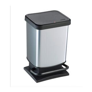 Rotho paso pedalspand 20l sølv metallic