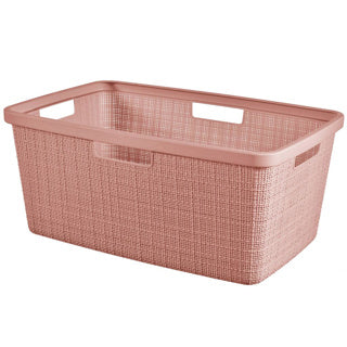 Curver jute vasketøjskurv 46l - pink