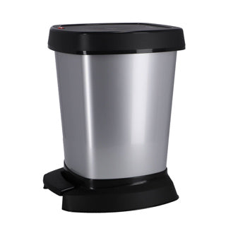 Rotho paso pedalspand 6l sølv metallic