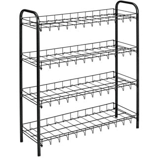Metaltex sko rack 4 stativer 64x23x80,5 cm sort
