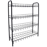Metaltex sko rack 4 stativer 64x23x80,5 cm sort