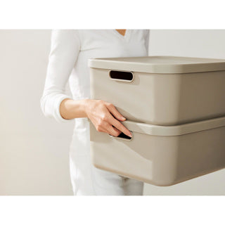 Rotho albula dekorationsopbevaringsboks 20l cappuccino