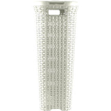 Curver stil vasketøjsboks med låg rattan stil 40 liter elfenben 45x26x62cm