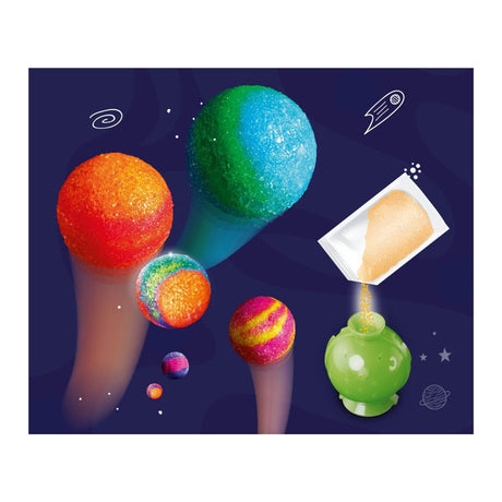 Cosmos hoppende planeter - eksperimentsæt - lav dine egne hoppebolde i planetform - skab Mars, Jupiter, Venus og Saturn - stemmelegetøj - fra 8 år