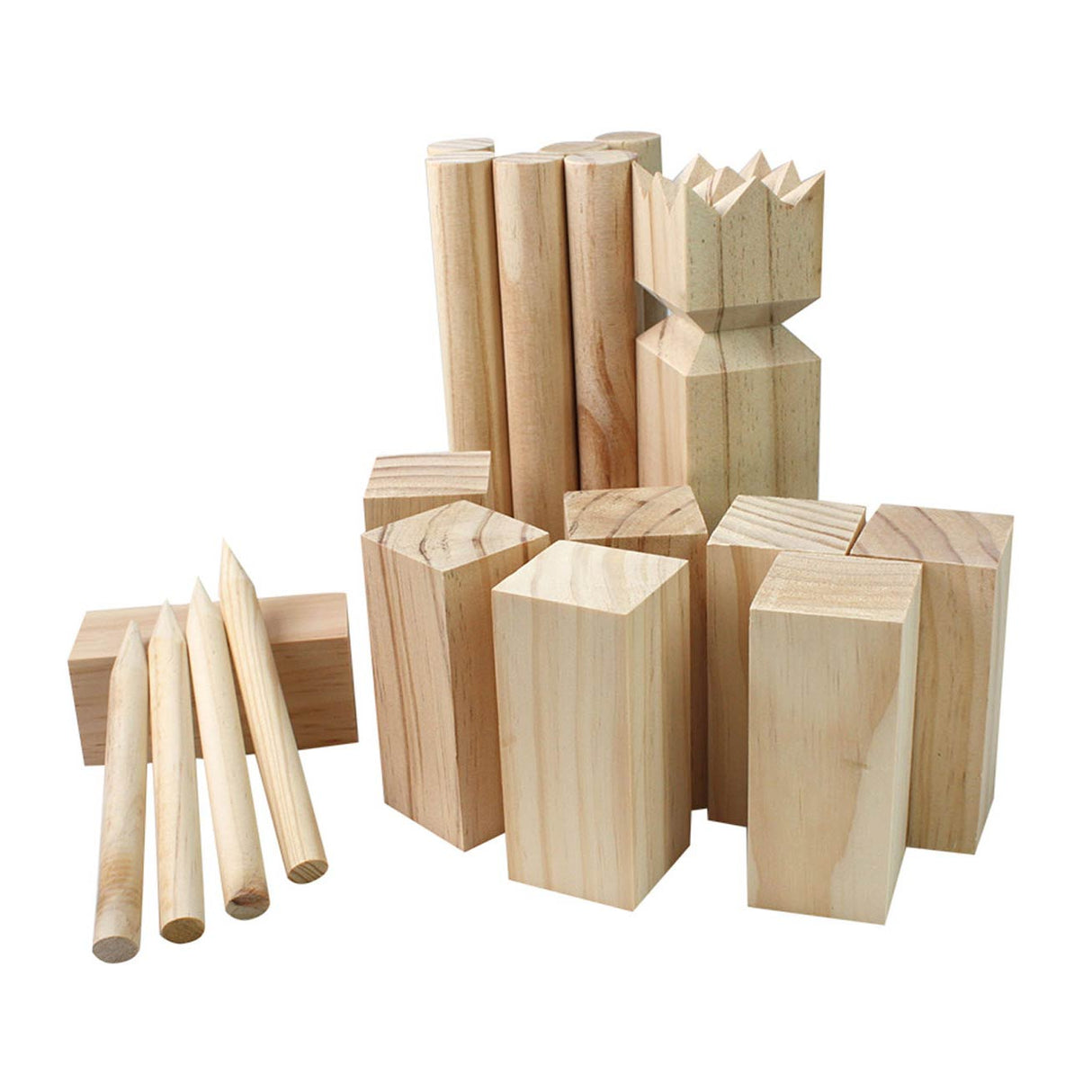 Tactic kubb – fange- og kastespil – originalt svensk kastespil i praktisk bærbar æske – bæredygtigt fyrretræ