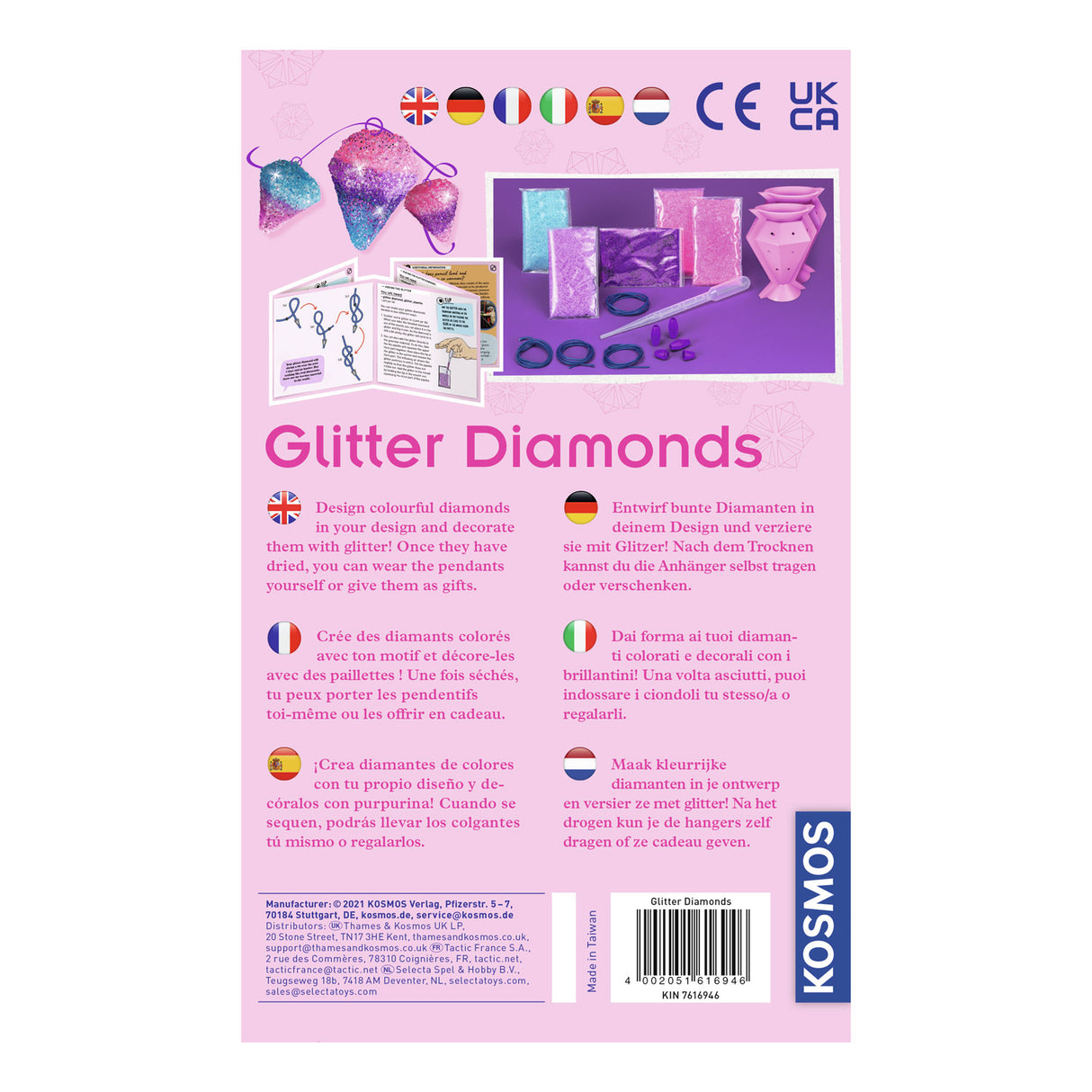 Fremstilling af kosmos glitter diamanter