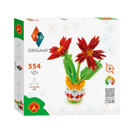 Alexander legetøj origami 3d - blomstervase, 554 stk.