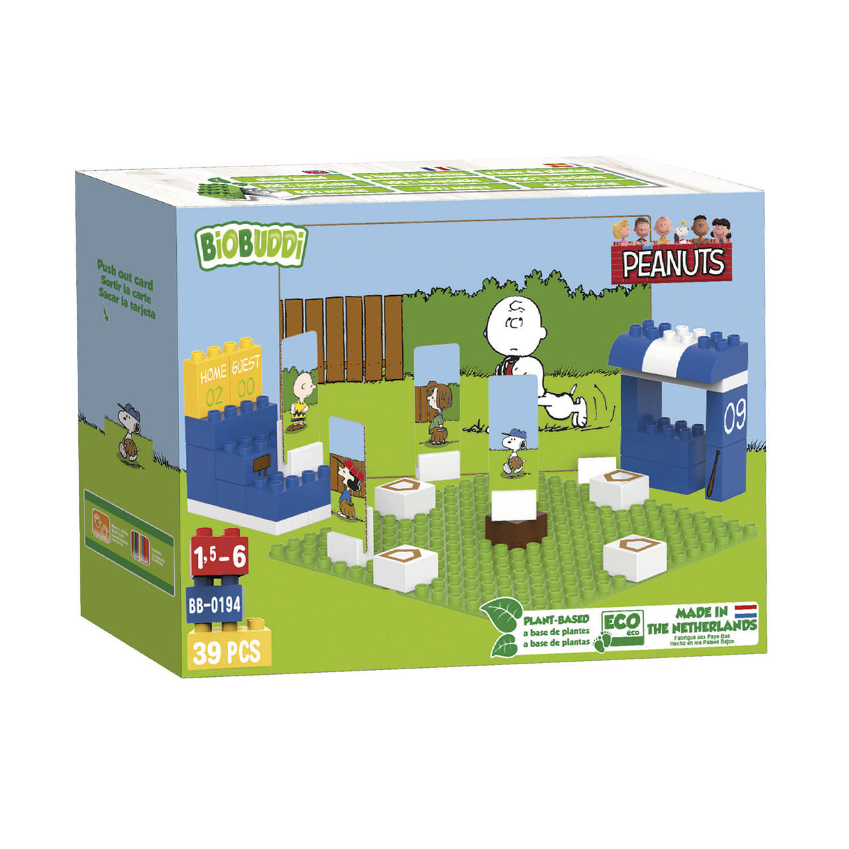 Biobuddi snoopy - baseball - 39 stk.