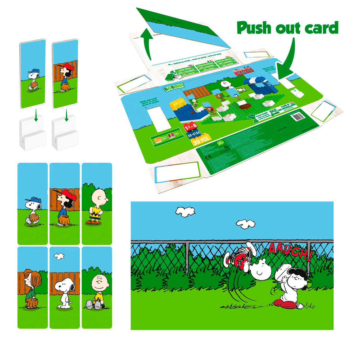 Biobuddi snoopy - baseball - 39 stk.