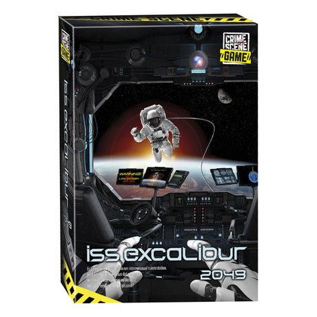 Taktisk gerningssted iss excalibur 2049 – brætspil – krimispil – futuristisk mysterium i rummet – dybdegående efterforskning og deduktion – gerningsstedserie – spilstormstudie – 1 eller flere spillere – fra 18 år