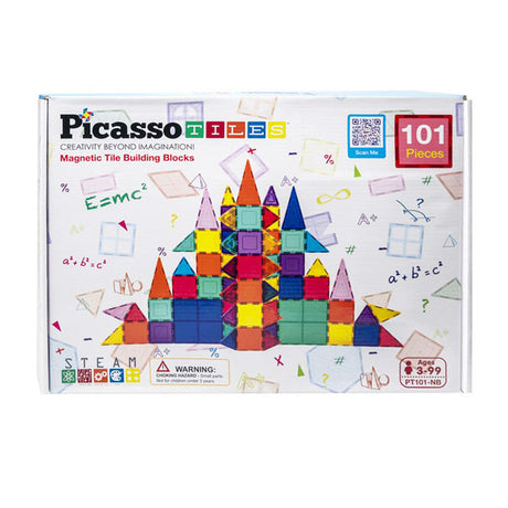 Picasso fliser taktik - byggelegetøj - magnetiske fliser - magnetiske fliser - legesæt - stammelegetøj - kreativt byggelegetøj - 101 stykker - fra 3 år
