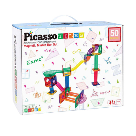 Selecta picassotiles marmorløb - magnetiske bygningsfliser - 50 stk.